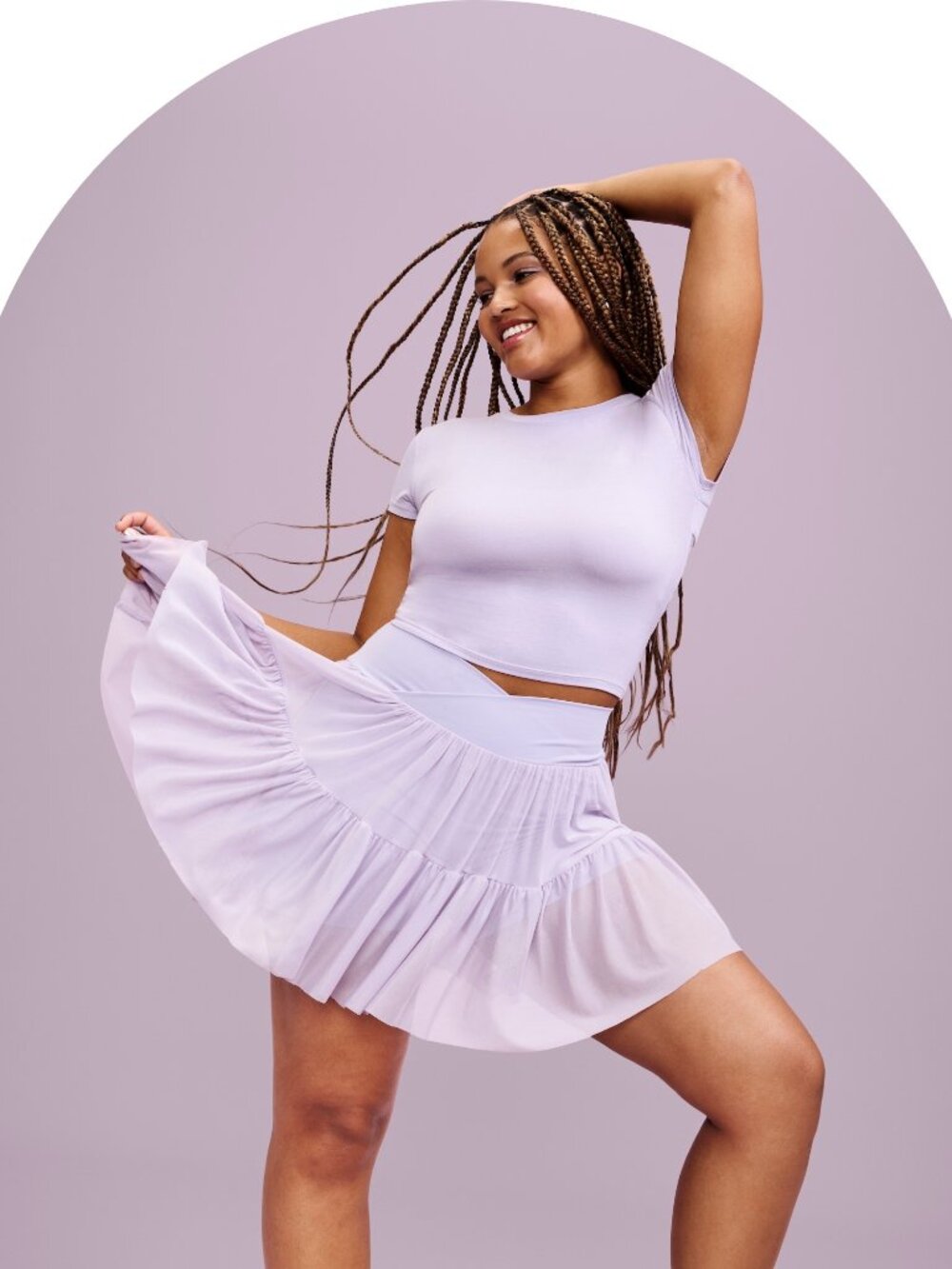 Blogilates Tiered Purple Skirt (Taylor Swift Lavender Skirt)